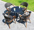 Modern Restaurant Terrace Furniture Chairs Set French Bistro Chairs Outdoor Furniture Garden Chair Rattan Aluminium Eco-friendly MegaBDM
