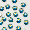 Factory Wholesale Blue Zircon AB Glass Stone Flat Back Glass Rhinestones Non Hot Fix Crystal Rhinestones