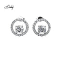 New Classic Europe Circle Earrings Embellished with Swarovski Crystals Daisini Sterling Silver 925 Jewelry  Earring for Woman