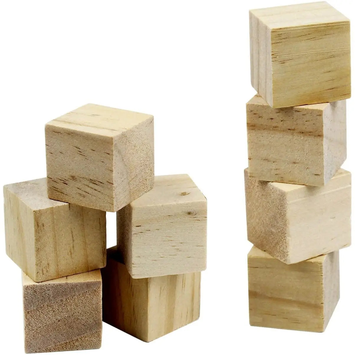 Tailai Natural  Wooden Cubes for Beginners Carving Blocks Kit DIY Carving Wood Blocks DIY Toys Building Blocks