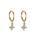 ROXI S925 Sterling Silver INS Wind Diamond Geometric Light Luxury Temperament Earrings Ear Buckle Women