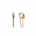 ROXI Star Tassel Chain Drop Dangle Chain Hoop Earrings Double Chain Earrings for Girls