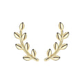 ROXI Trendy Minimalist 18K Gold Plated S925 Sterling Silver Leaf Stud Earrings for Women