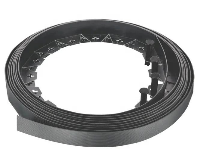 Flexible Durable Easyflex Heavy Duty No-Dig Waterproof Eco-Friendly Black PVC Garden Plastic Lawn Border Edging 10m Length