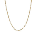 LOZRUNVE 925 Sterling Silver Gold Classic Thin Figaro Chain Necklace