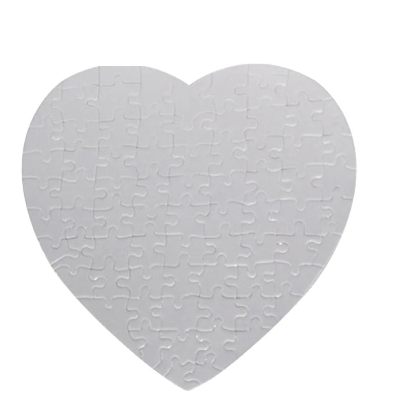 Hot Sale Heart Shape DIY Printing Puzzle Jigsaw Sublimation Blank Paper Puzzle Jigsaw 75 Pieces
