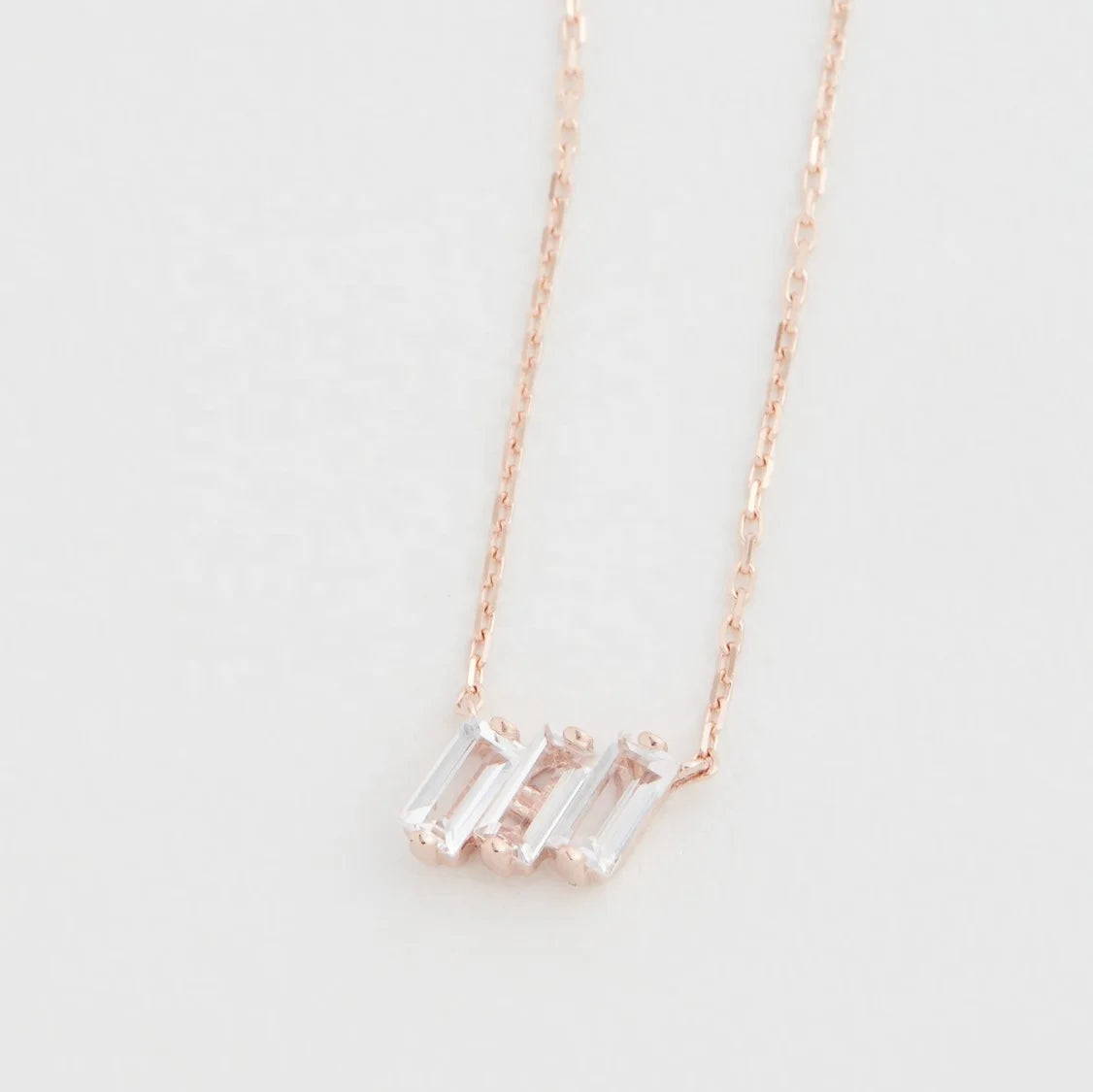 LOZRUNVE Luxury China Jewelry Gold Vermeil Silver 925 Diamond CZ Three Rectangle Pendant Necklaces