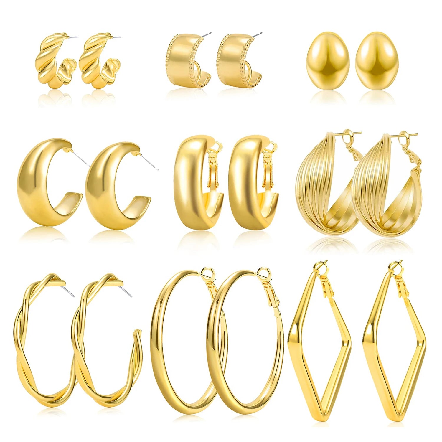 Hypoallergenic Jewelry 316l Stainless Steel 18k Pvd Gold Plated Hoop Earring for Women