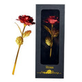 New Arrived Plastic Flower  With Box Gold Foil Plated Rose 24K Gold Rose  for Valentine's Day Gift