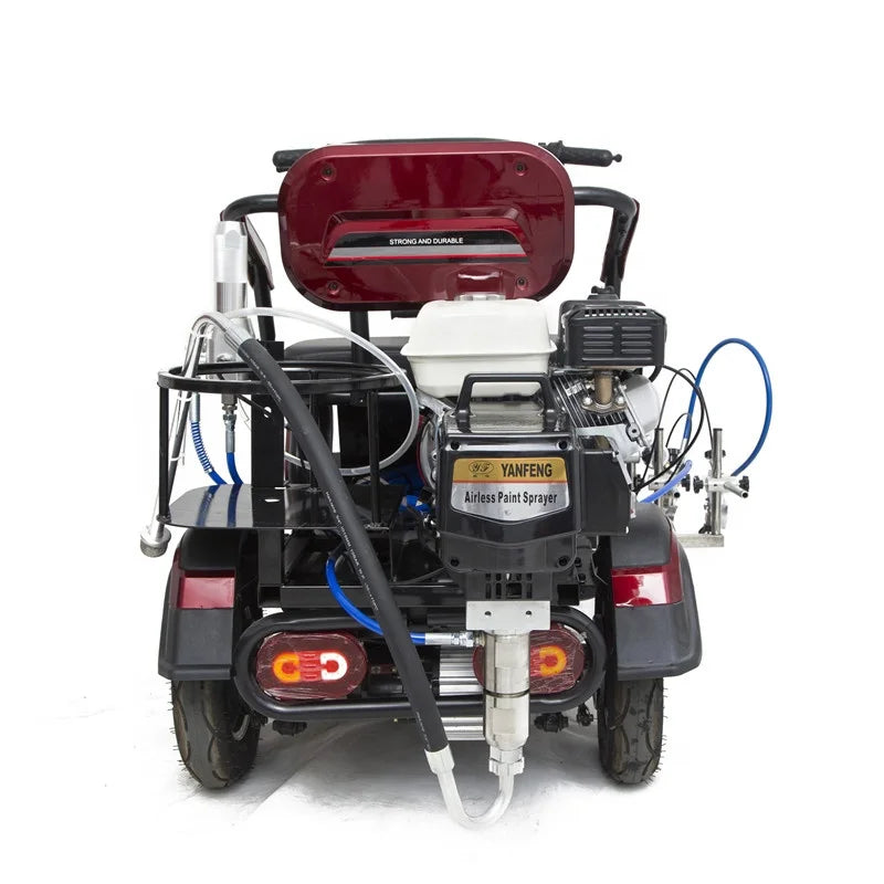 High Quality Engine Powered 6.5 HP 2000W Motor Cold Plastic Road Marking Paint Machine with Pump for Athletic Fields