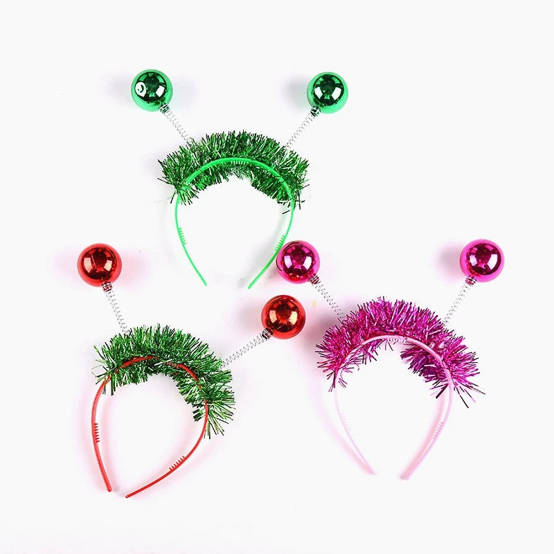 Haiwin Party Custom Funny Antenna Aliens Party Dog Birthday Party Metallic Tinsel Ball Head Bopper Christmas
