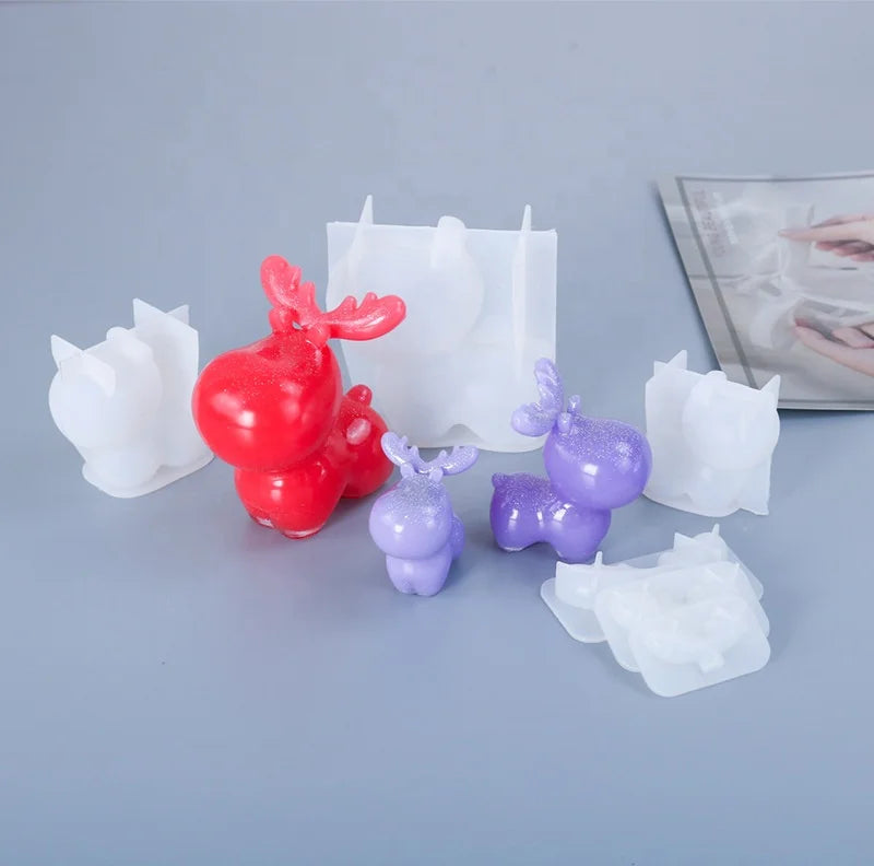 3D Animal Resin Molds Deer Resin Casting Molds for Handmade Candle Resin Craft