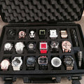 Custom logo 8 Luxury Display Plastic Storage EVA Watch case Hard Waterproof Travel Watch Box