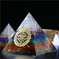 5CM New Polished Crystal Chakra Energy Generator Orgone Pyramid EMF Protection & Meditation Healing Orgonite Pyramids