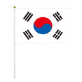 Factory Wholesale Polyester 20x30cm  Race Driver Shaking Flag Custom Korean Football Team Hand Flag