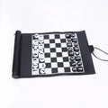 Online Outdoor Travel Bound Pu Leather Table Roll up Chess Board Chess Game Set