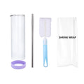 Hot Sale Stainless Steel 20oz Sublimation Tumbler Straight Set With Lid Straw Silicone Cup MatSublimation Blank Skinny Tumbler