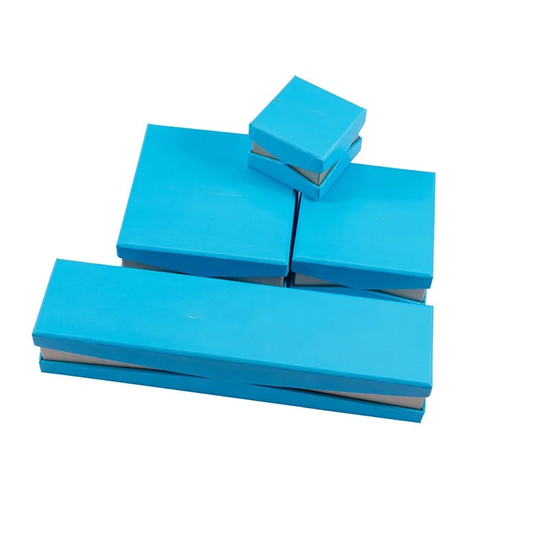 Custom Square and Rectangle Shape Flap Box or Lid and Base Box for Ring Necklace Jewellery Sliding Drawer Box in Stock