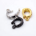 CZ Micro Pave Clasps Enhancer Simple Style Rose Gold/Silver/Black/ Gold Removable Bail Pave Clasp 7X10mm for Pendants Jewelry