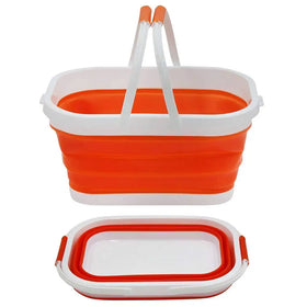 Collapsible Silicone Folding Storage Basket Portable Kitchen Outdoor Shopping Picnic Laundry Basket for Cleaning Clothing Pot