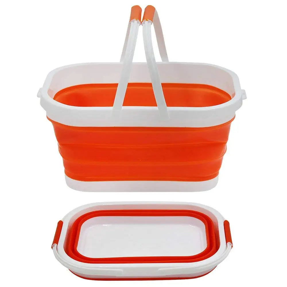 Collapsible Silicone Folding Storage Basket Portable Kitchen Outdoor Shopping Picnic Laundry Basket for Cleaning Clothing Pot