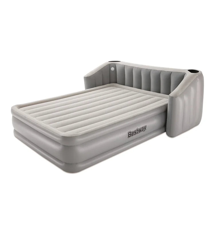 Bestway 67620 Queen Size 2.33m*1.96m*80cm Inflatable Bed with AC Pump Modern Design Convertible Plastic Soft Bed