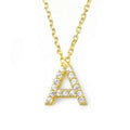LOZRUNVE Fashion Jewellery 925 Silver Mini Alphabet Letter a Initial Necklace Jewelry