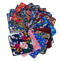 Handkerchief Print Floral Paisley NO MOQ 100% Cotton for Men 25x25cm 28 Polybag Men's Fashion Digital Print Fashion Scarf