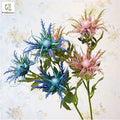 Wholesale 3 Heads Eryngo Celery Parsley Flower Blue Wedding Decorative Flowers