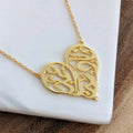 Custom Made Women Gold Islamic Arabic Calligraphy Jewelry Necklace