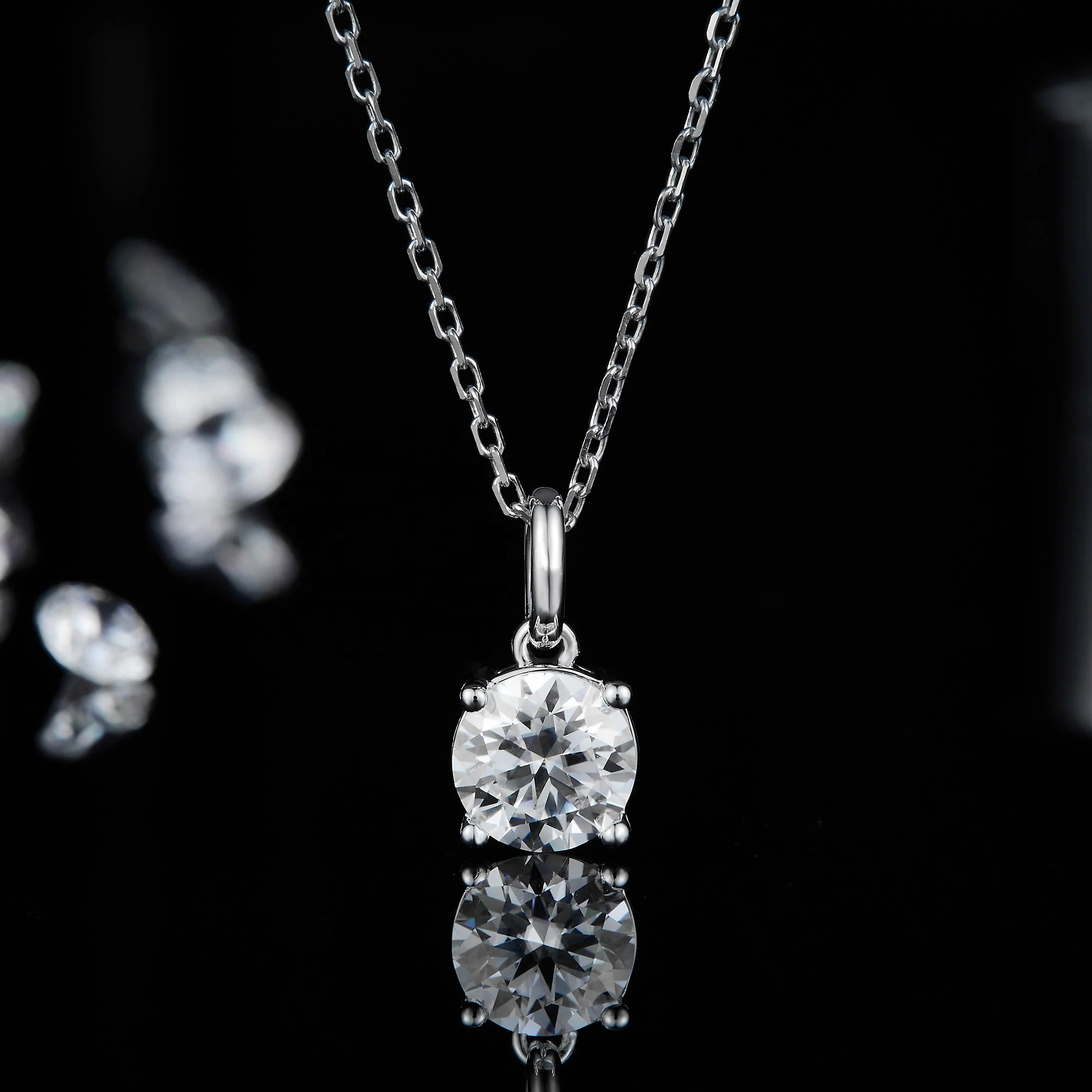 Abiding Jewelry OEM/ODM Wholesale Real Gold or Gold Plated Over Sterling Silver 925 Moissanite Necklace