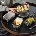 Reusable and Recycled 304 Stainless Steel Food Containers Wholesale Factory Bento Boxes Lunch Box for Offoce and Kids Student