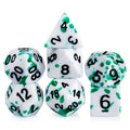 Vampire D&D Dice Set with Irregular Spray Green Dots Blood Polyhedral RPG Tabletop Game Dice Dungeons and Dragons Dice 7 Set MegaBDM