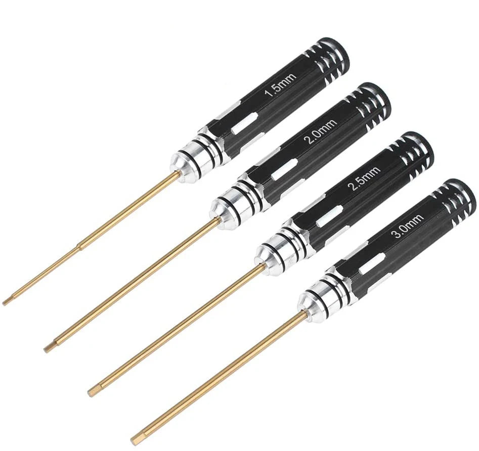 Hex Screwdriver Set Metal Hexagon Allen Wrench Tool Kit 10-in-1 RC Helicopter Repair Tool for RC Trex 450 with 12-Month Warranty