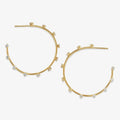 LOZRUNVE 925 Sterling Silver 14k 18k Gold Cubic Zircon Crystal Large Hoop Earring
