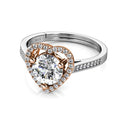 925 Sterling Silver 18k White Gold 1 Carat GRA Moissanite Love Heart Promise Ring for Women Destiny Jewellery