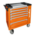 Removable Tool Box With 4 Wheels Lockable Tool Storage Cabinet for Garage and Repair Shop Orange