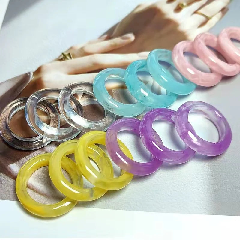 Garment Accessory Factory DIY Round Resin Bikini Connector Hardware Rings for Swimwear