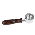 51mm 49mm Stainless Steel Espresso Naked Bottomless Coffee Espresso Wooden Handle Portafilter Basket for Delonghi MegaBDM