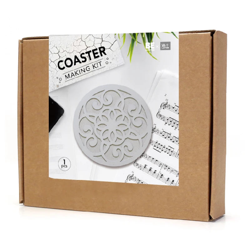 10cm Round Cement Grey DIY Coasters & Mats/Pads-Unique Elegant Crafts