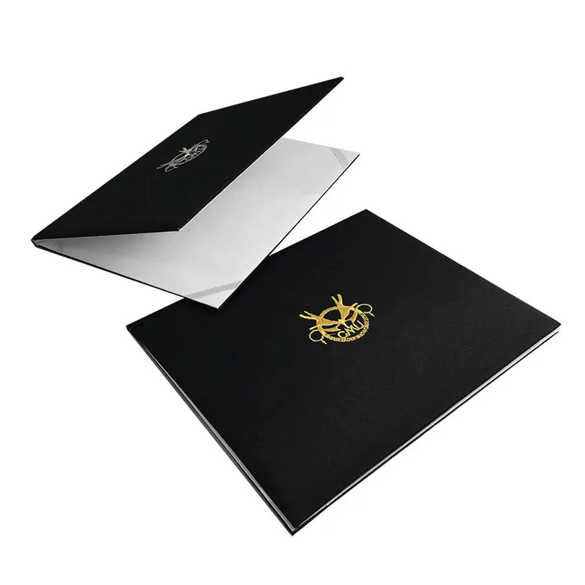 Manufacturer Bulk Pricing Custom Gold Logo Printed Paper Leather Certificate Covers