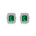 New Synthetic Emerald European Vintage Earrings Womens Clip on Earrings 2022