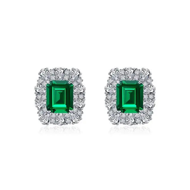 New Synthetic Emerald European Vintage Earrings Womens Clip on Earrings 2022