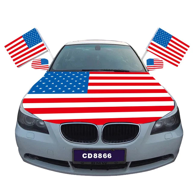 Britain Car Hood Engine Flag Car Bonnet Flag Flag Switzerland Mexico Australia Tunisia  Us Car Hood Cover