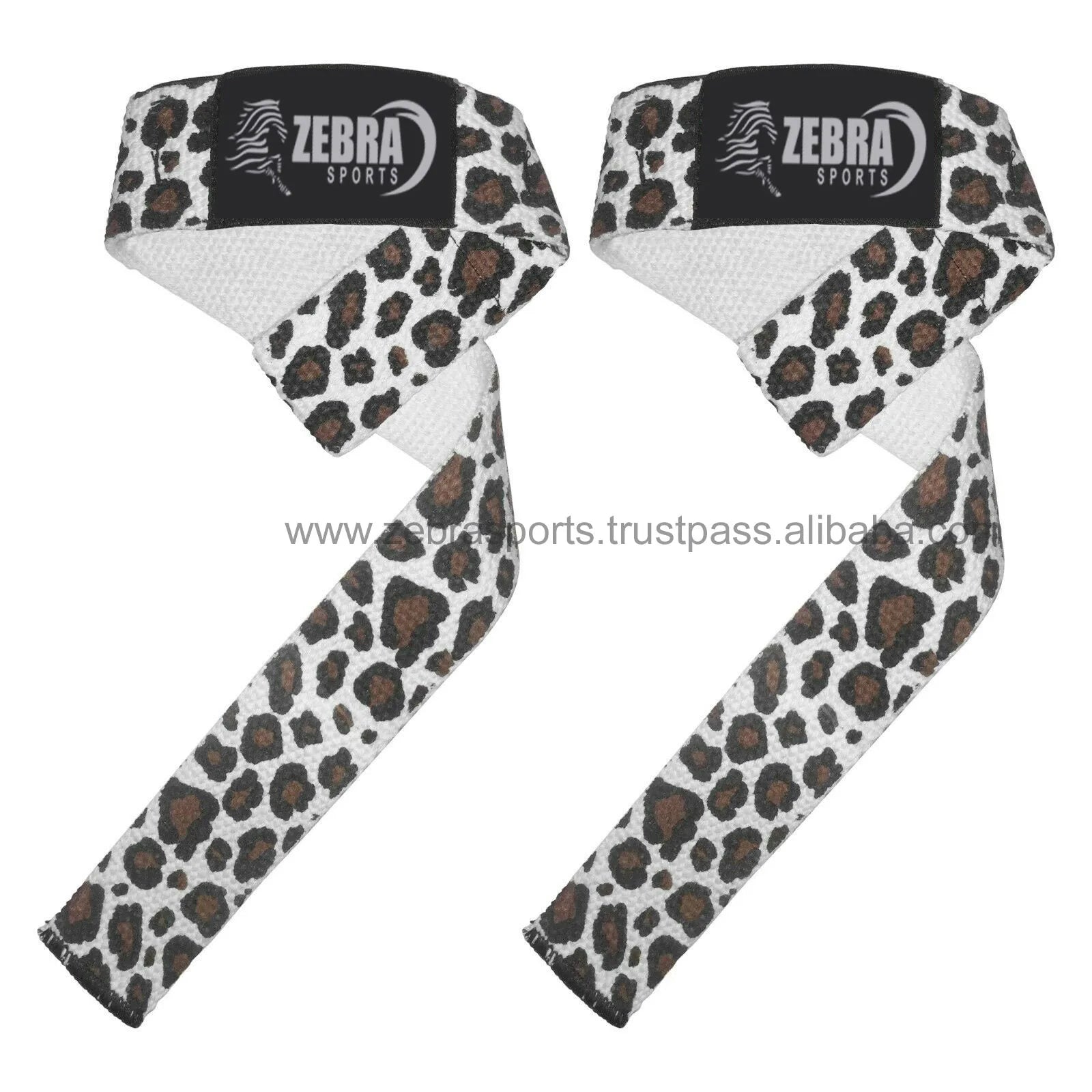 ZEBRA SPORTS LS-108 Hot Sale Custom Logo Cotton Weightlifting Straps Eco-Friendly Breathable Anti-Slip Wrist Support Gym