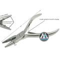 Pink Multi-Functional Micro Links Rings Tool Kit Stainless Steel Closer Plier for Hair Extensions Feather Extensions Bead