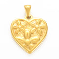Wholesale Custom Heart Shape Pendant 18K Gold Plated Pendant Jewelry Heart Pattern Pendant Stainless Steel Jewelry