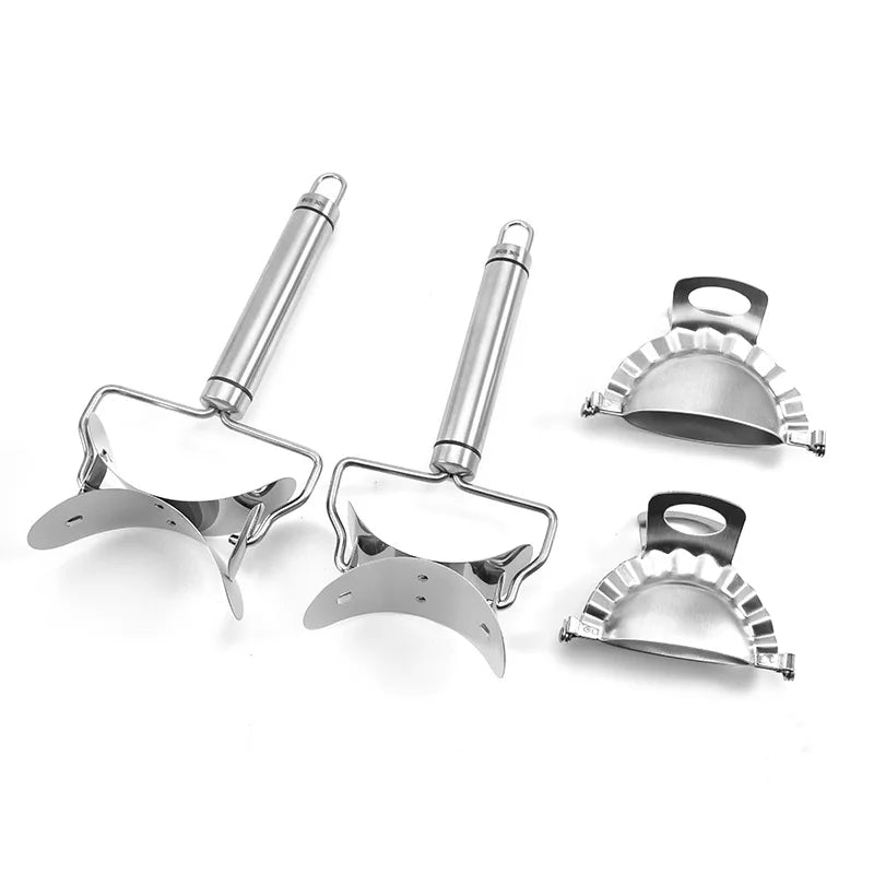 Stainless Steel Dumplings Mold Manual Dumpling Skin Maker Jiaozi Device Pack Clip Machine Dough Cutter Kitchen Pastry Tools