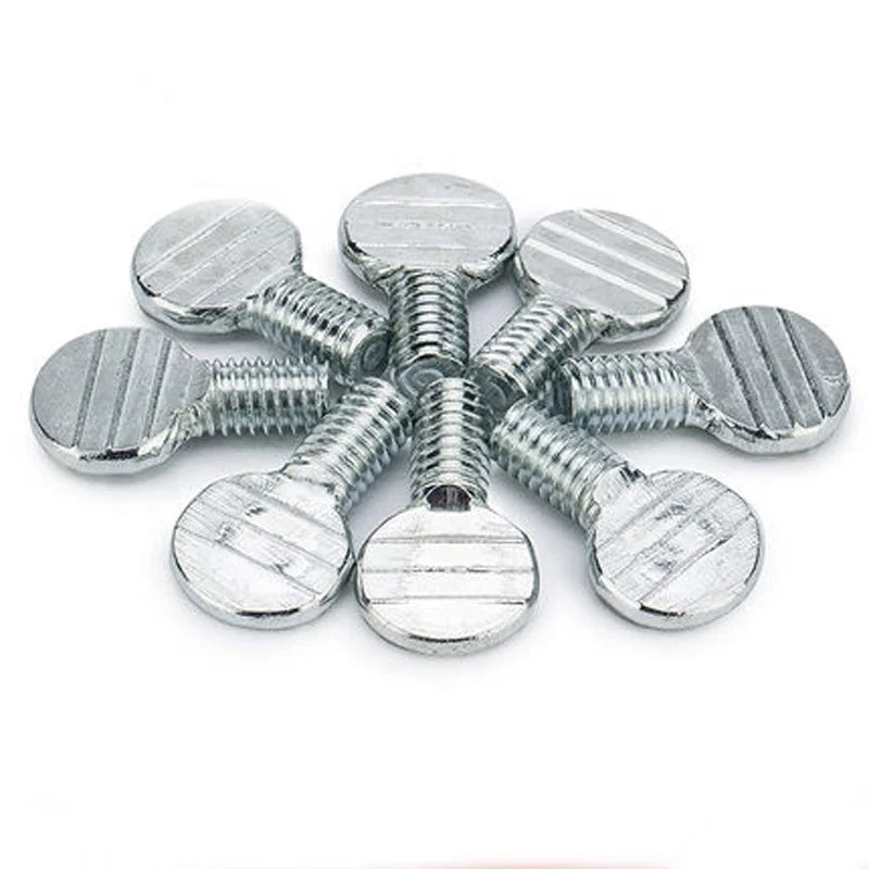 M5 M6 M8 Carbon Steel Galvanized Thumb Screws to Play Flat Screw Racket Bolts Wholesale