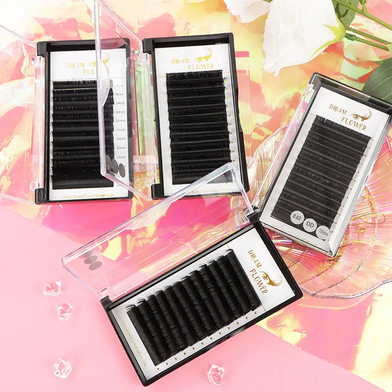Fast Fanning 0.03 0.05 0.07mm Mega Volume Easy Fan Lash Extensions Best Quality Black Auto Blooming Lashes with Private Labels